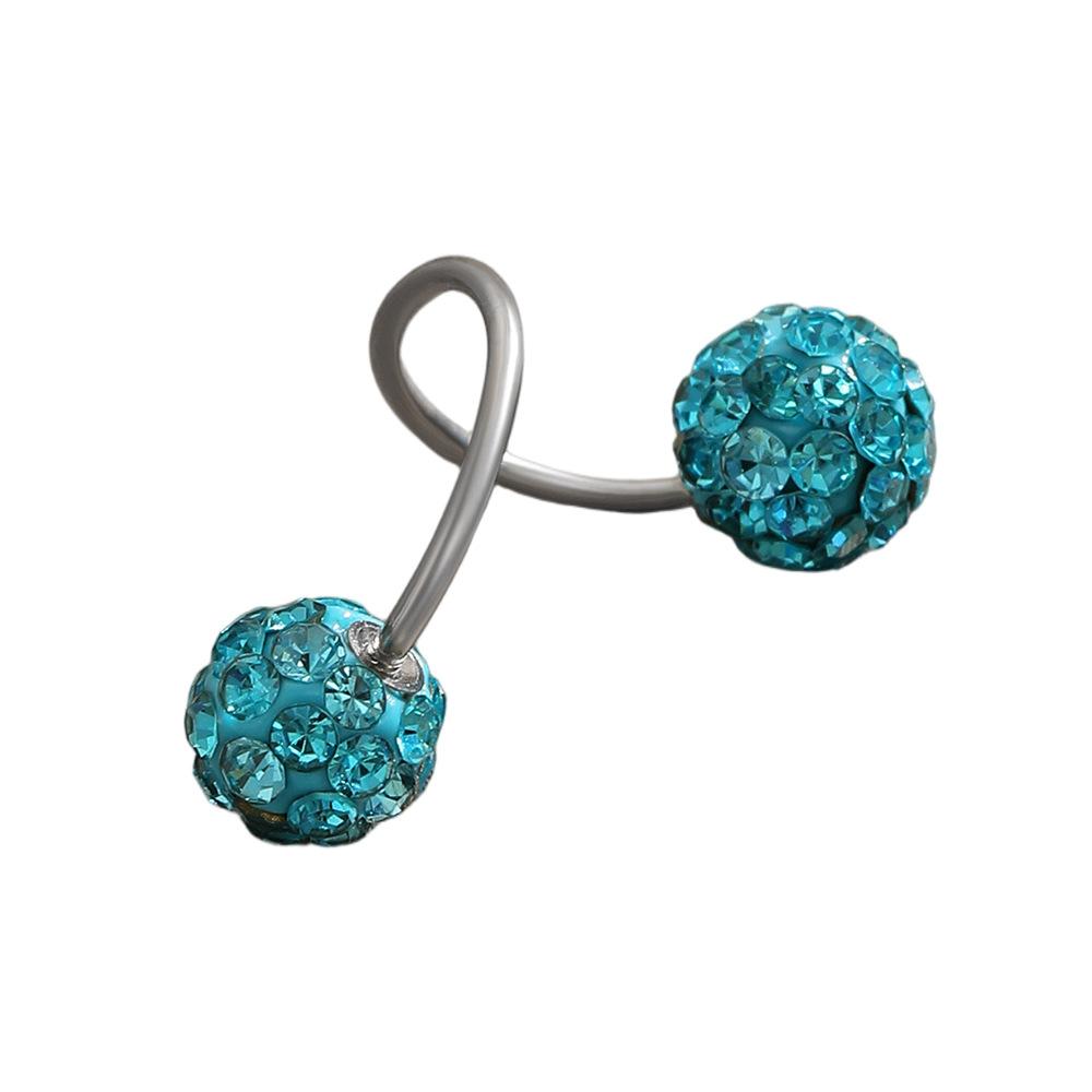 Heiß verkaufende Voll-Diamant-Kugel-Spiral-Steckerohrringe, personalisierter Modeschmuck und Schlichtheit, vielseitige Ohrknorpel-Stecker