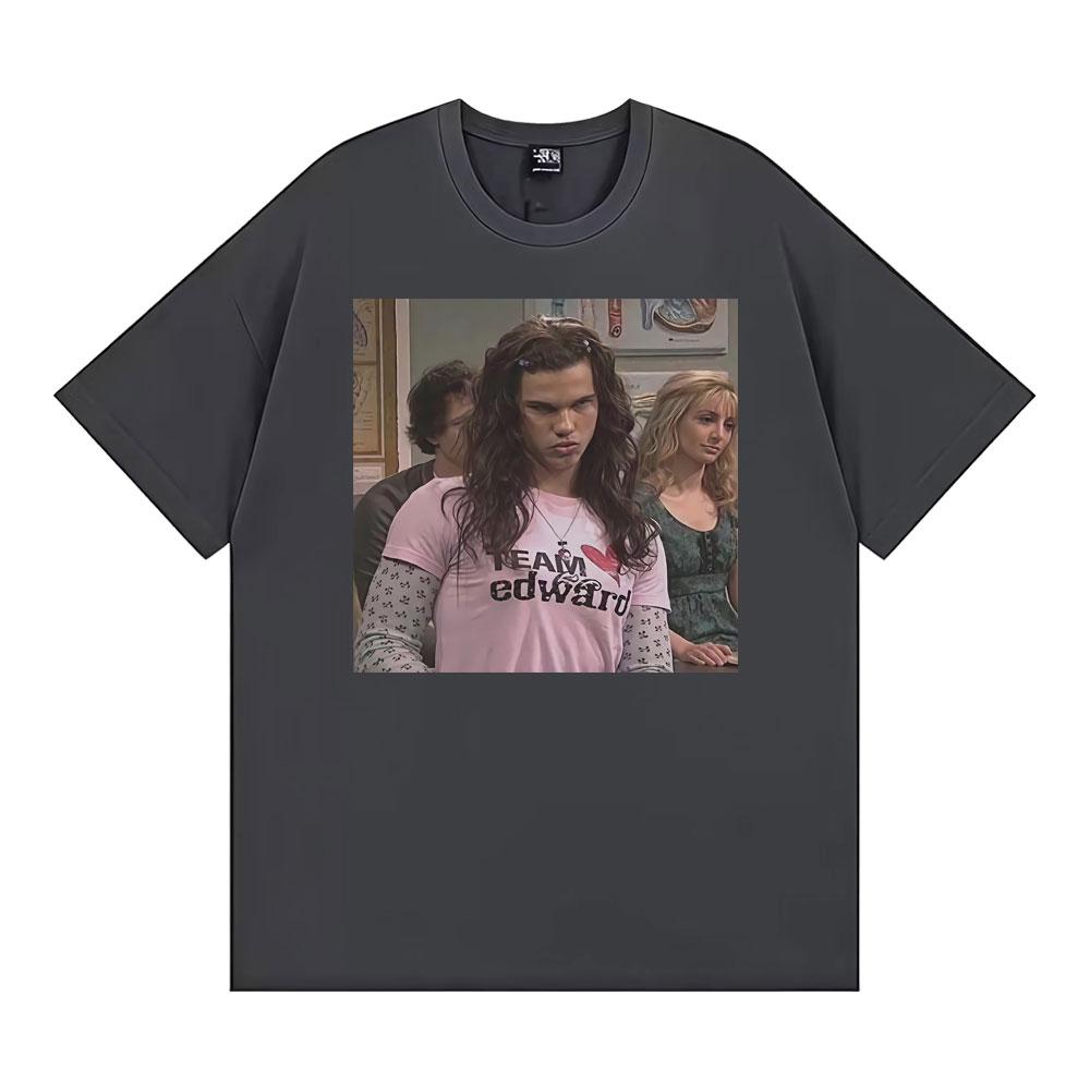 Twilight Meme Team Edward Print TShirts Unisexs Vintage Short Sleeve Tee Shirt Cotton High Quality ONeck Oversized T Shirt S