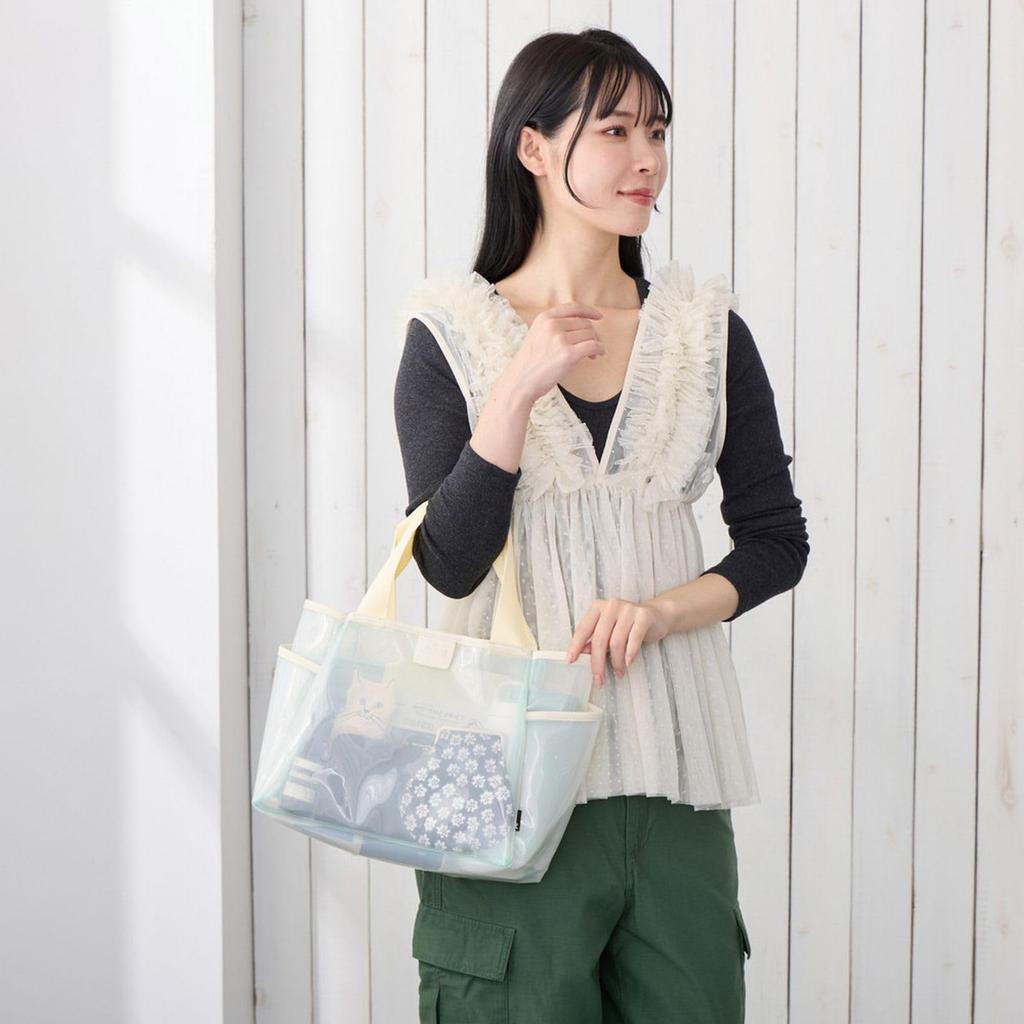 Rootote Women's Small Tote Bag with Movable Divider, LT. Deli. Paruti. Clear-A 3670 (01 Brown)