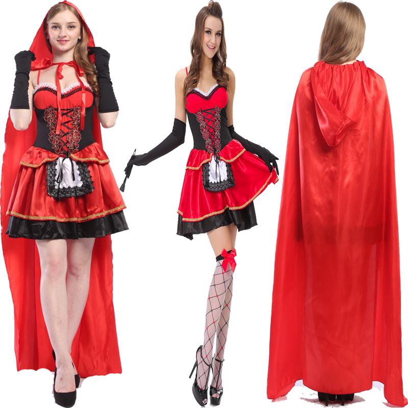 Costum Cosplay de Halloween Scufița Roșie Prințesă pentru Europa și America