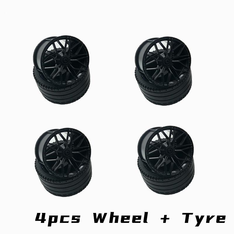 4Pcs/lot 23799 High-Tech Tire Wheel Hub Supercar Truck 37383 68577 23800 Building Blocks DIY Bricks Compatible Parts Kid Toys