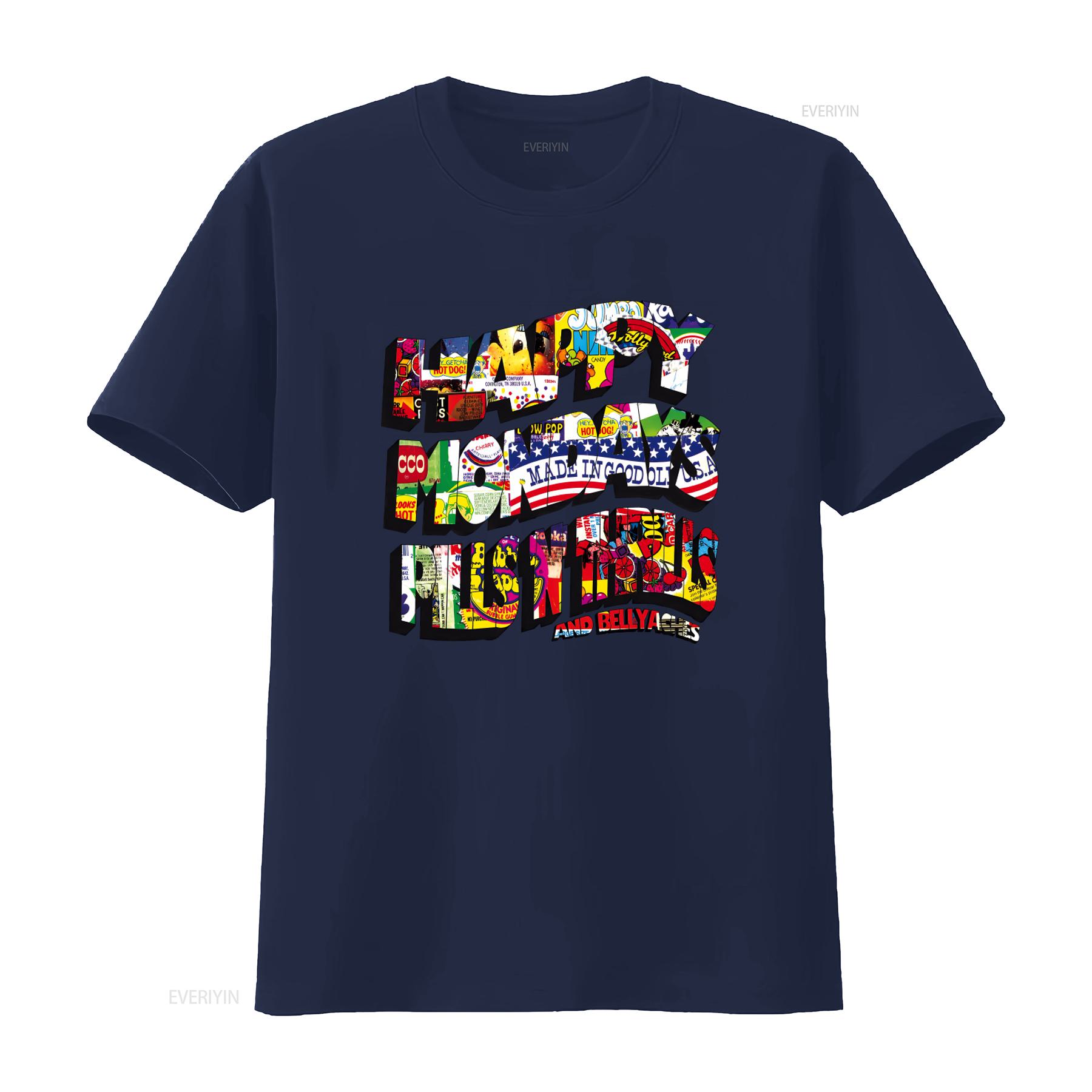 

Happy Mondays PILLS N THRILLS Bellyaches Kinky Afro Loose Fit Step On Print T Shirt for USA Market vintage Washed XL