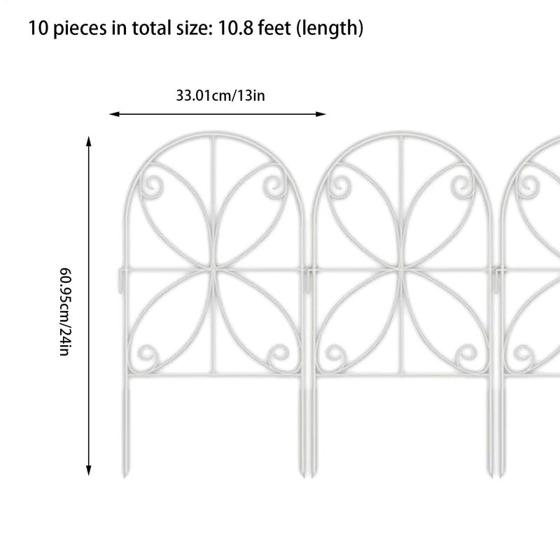 Recinzione da Giardino 10 Pezzi Recinzione Decorativa per Fioriere Bordura Robusta per Paesaggistica Resistente alle Intemperie Forniture da Giardinaggio Esterno