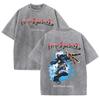 Limp Bizkit Band Grafische Print Vintage Gewassen Zwart Casual Rock T-shirt