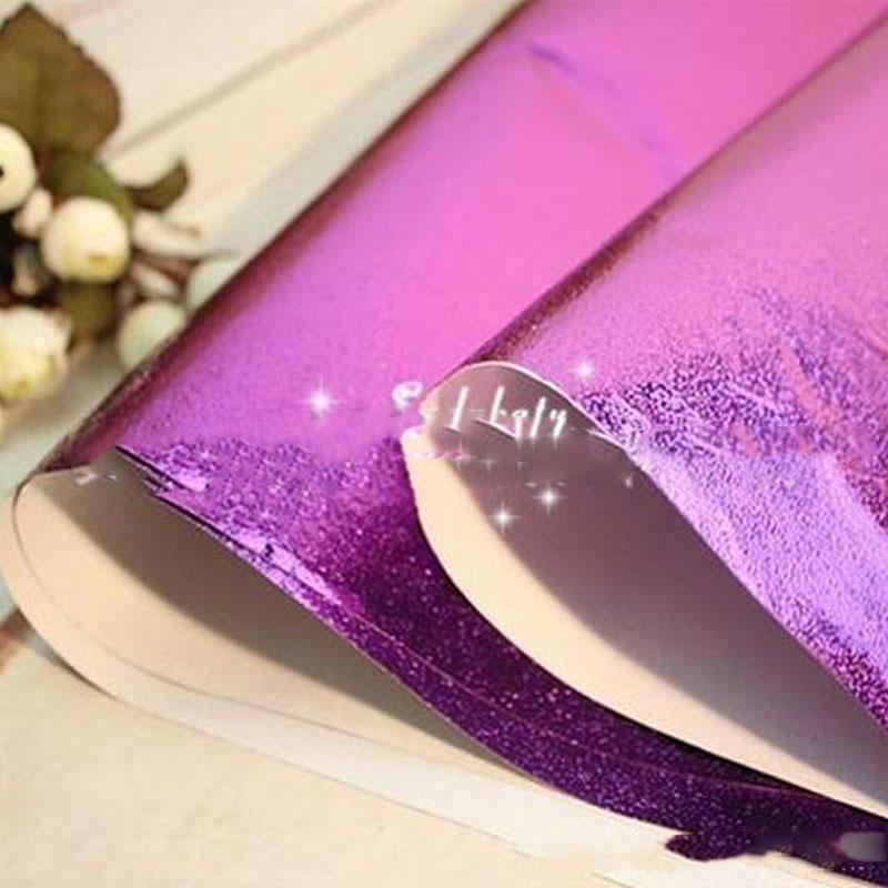 

Монохромная радужная подарочная упаковочная бумага для Рождества, праздников, дней рождения и украшения коробок. A piece; 70CM*50CM фиолетовый