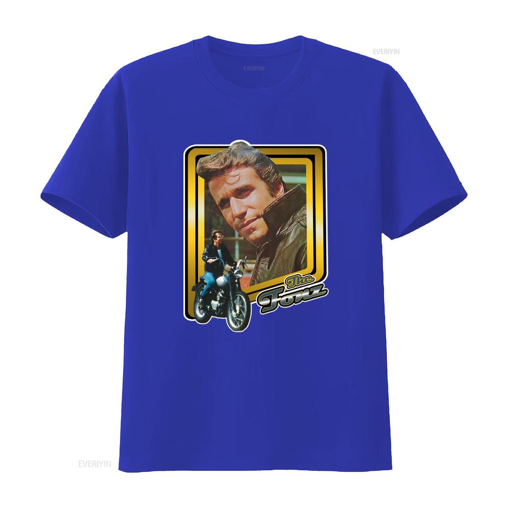 Happy Days The Fonz Fonzie Classic TV Show Slate Print T shirt Retro Style XW78 vintage Washed Casual Breathable Stylish
