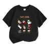 Kids Boys Girls 100% Cotton Crew Neck Short Sleeve T-Shirt, Cute Christmas Cats Collection Print Casual Soft Holiday Cartoon Tee for Children