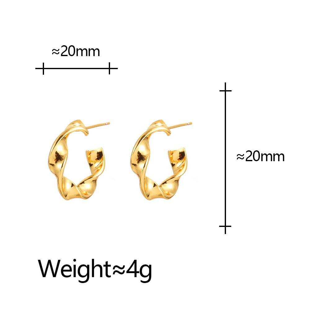 Niche Minimalist High-End C-Shape Earrings: Elegant and Versatile Jewelry for Women