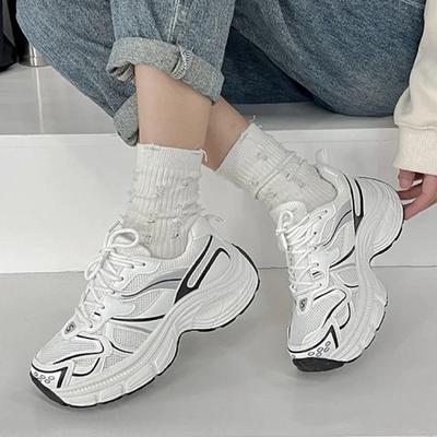Fashion Wide Sole Women Chunky Sneakers Design Bread Shoes Women Platform Comfortable Fashion Sports Shoes Woman Zapatillas De Mujer