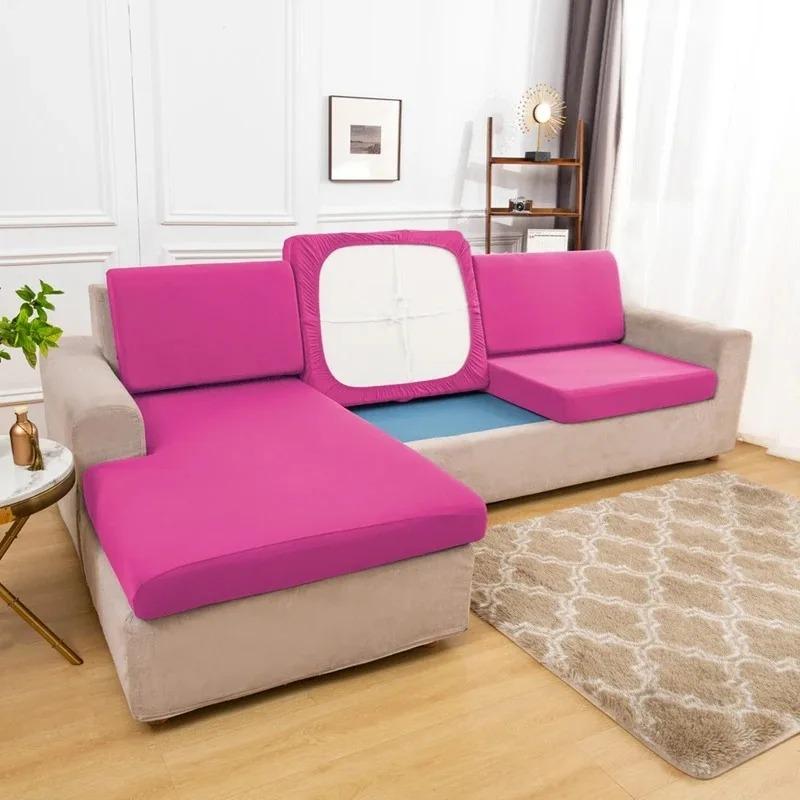 Elastic Stretch Sofa Cushion Cover For Living Room Pet-Friendly Washable Spandex Slipcover Custom Fitted Sofa Cover For Home