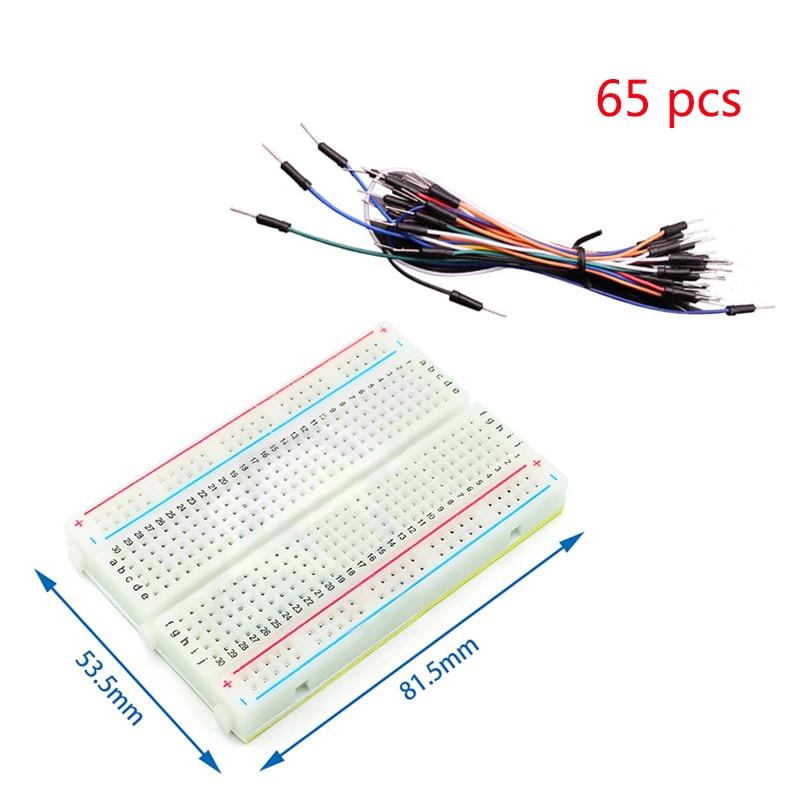 Breadboard 400 700 750 830 furos MB-102 PCB sem solda Mini placa de teste ZY-204 1600pts Protótipo Placa Jumper Fio Cabo Kit DIY