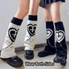 Punk Style Leg Warmers Gothic Cross Leg Cover Socks Pile Up Socks Thigh High Socks  Lolita Style