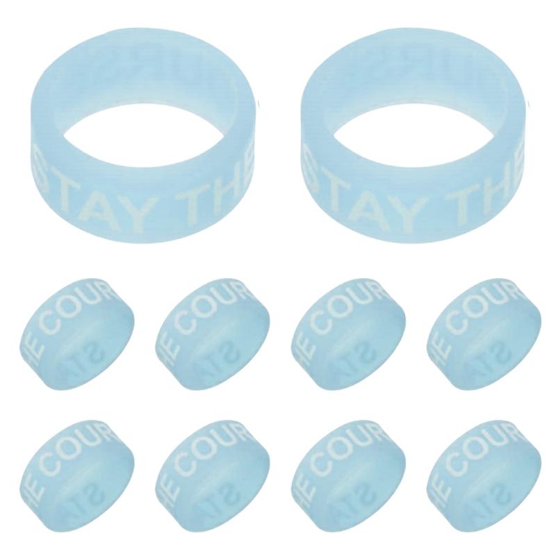 

10Pcs Luminous Drum Stick Control Clip Drum Stick Finger Rings Silicone Drumstick Clip Practice Aids Drumsticks Sleeve синій