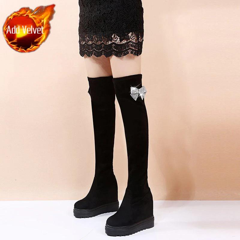 Fashion Women's Long Boots Platform Ladies Knee High Shaft Shoes Thigh Autumn Above Over The Trend 2024 On Offer Hot Footwear Boot Work