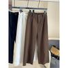 High waist and thin versatile wide-leg pants women's drape casual straight-leg pants autumn loose hip covering high-end long pants