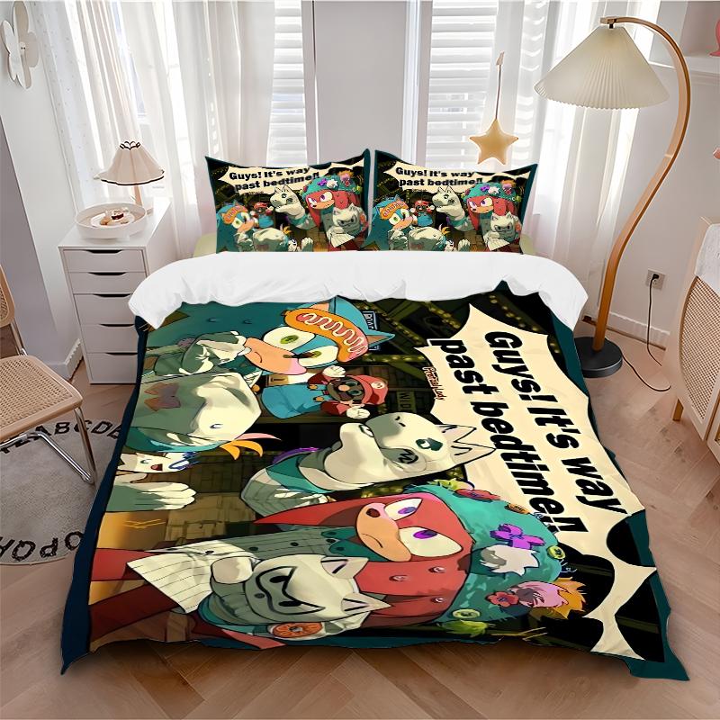 Nightmare Before Bedtime Printed 3pcs Bedding Set Soft Microfiber 1 Duvet Cover And 2 Pillowcases Home Bedroom Decor Xmas Gift Ek162