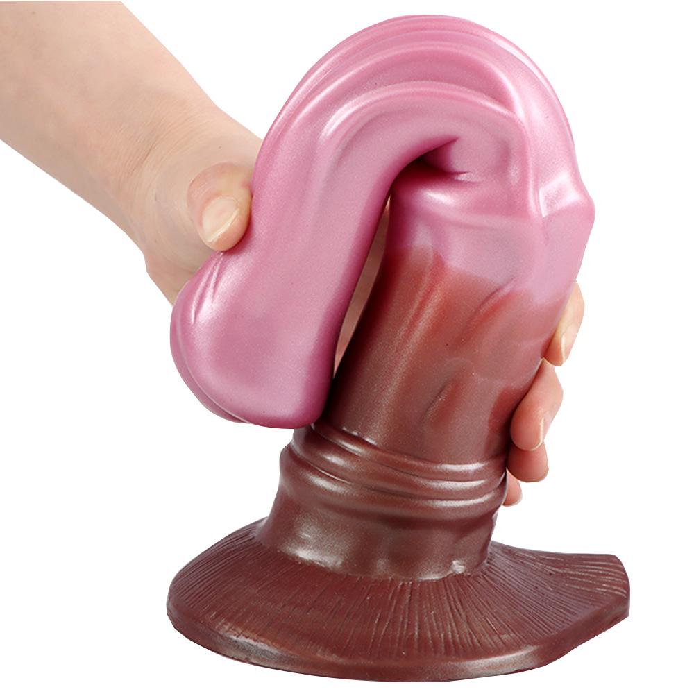 Pferdeschwanz Dildo Flüssigsilikon Sexspielzeug für Erwachsene für Frauen, Realistisches Tierdesign G-Punkt Stimulator BDSM