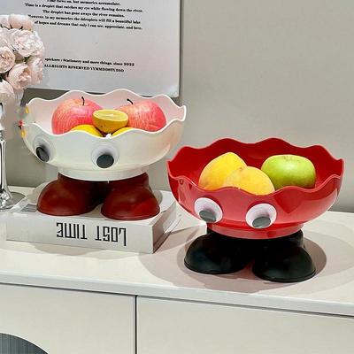 High-Aesthetic Footed Fruit Bowl For Home - Drainable, Stylish Plate For Fruit Candy Snacks & Nuts, Perfect For Living Room
