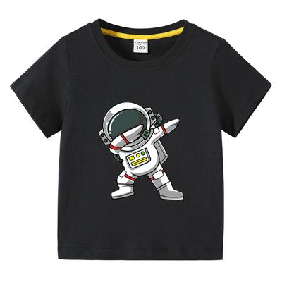 2025 Nya Barnkläder Mode Rymdman Grafisk Kortärmad T-shirt 3-10 År Barn Pojke Rundhalsad Toppar T-shirt Barn Sommarkläder