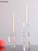 Crystal Glass Candlestick European Light Luxury Household Romantic Candlestick Home Furnishings Dining Table Candlestick