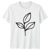 Simple Leaf Plant Design TShirt Botanical Illustration Nature Birthday