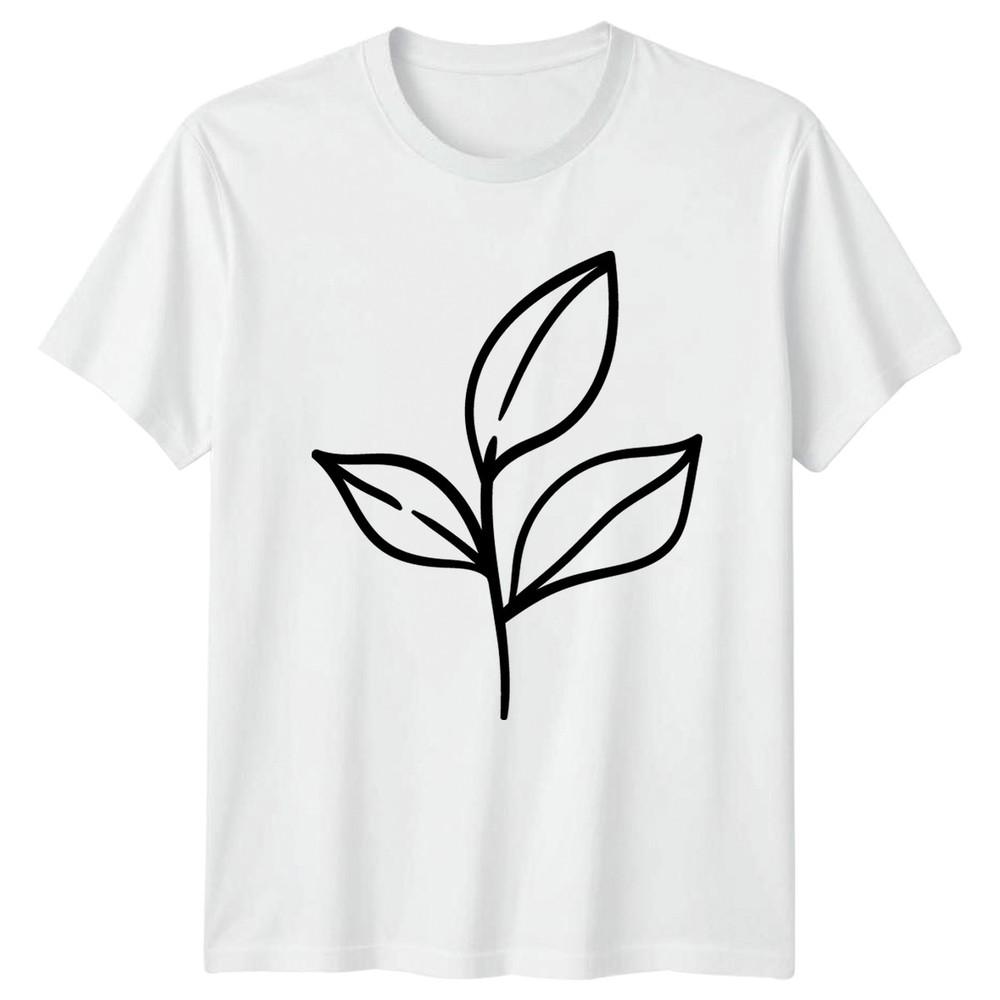 Simple Leaf Plant Design TShirt Botanical Illustration Nature Birthday S