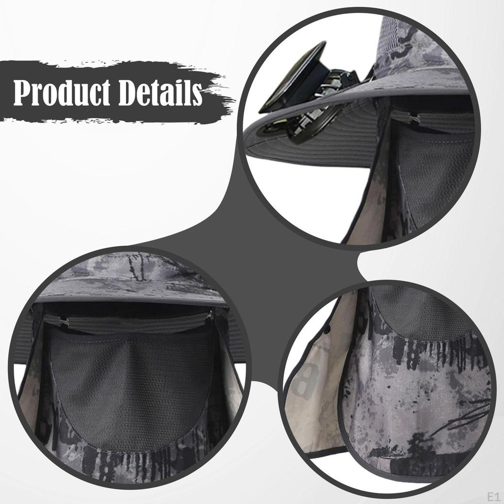 Adjustable Sun Hat Featuring A Fan, Suitable for Fishing And Garden Work