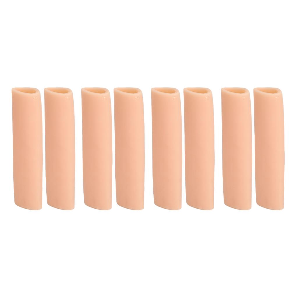 4 Pairs Toe Sleeves Reusable Breathable Cushioned Shock Relief Soft Elastic Toe Pad Protectors for Blisters Fingers