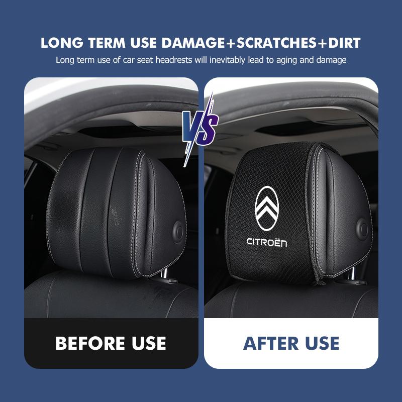 Isilke Bilhuvudstödsskydd Smutsavvisande Skydd för Citroen Grand Berlingo Jumper Celysee Xsara Picasso Aircross Saxo