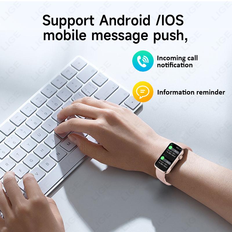 New Sports Smart Watch Women 1.47-Inch Full Touch Fitness Tracker IP68 Waterproof Men Smartwatch For Android IOS Phone