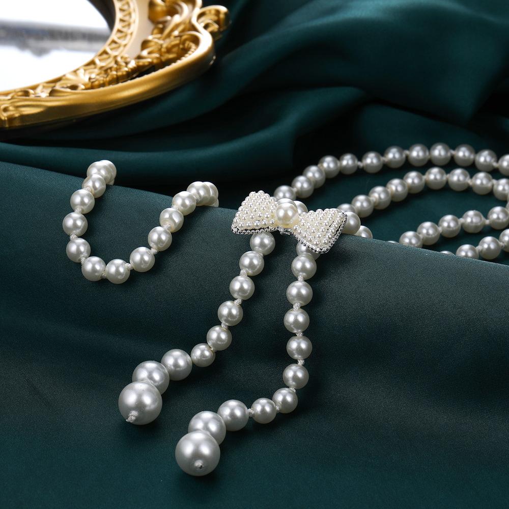 Waist Chain, Fashion Light Luxury Pearl Bow Flower Love Star Butterfly Waist Chain Waist Jewelry