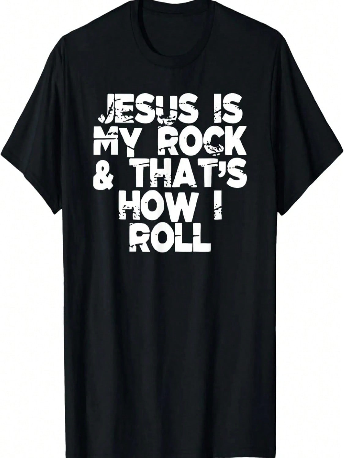 Jesus Is My Rock & That s How I Roll Funny  T Shirt S разноцветный