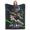 Arcane Caitlyn Game Flannel Blanket Warm Soft Throw Blanket for Outdoor Picnic Print Bedspread Sofa Bed Cover