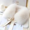 Fox Fur Collar Ladies Winter Furry Fur Collar Women Real Fox Fur Scarf Women Fox Fur Square Collar Short Scarf Shawl Winter