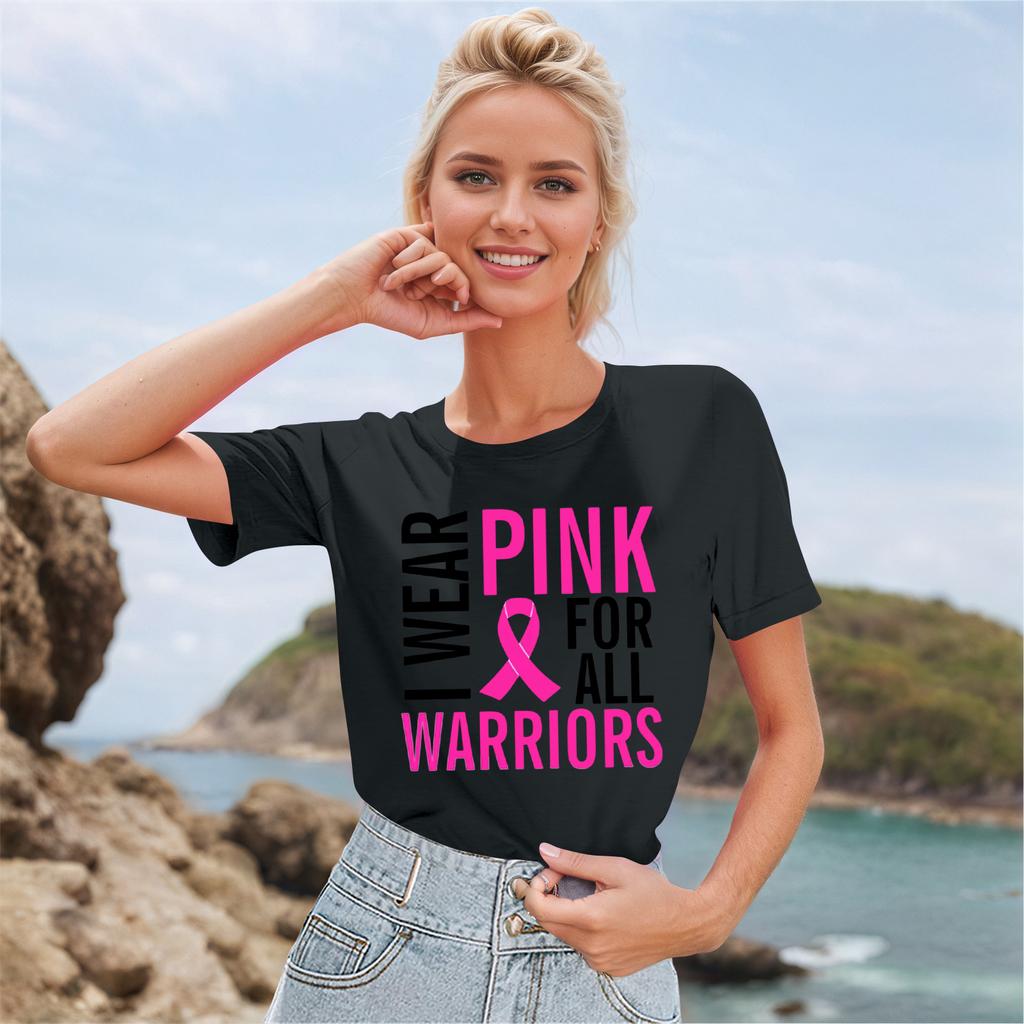 Women's Casual Halloween Breast Print T-Shirt Round Neck Pullover Short Sleeve Top