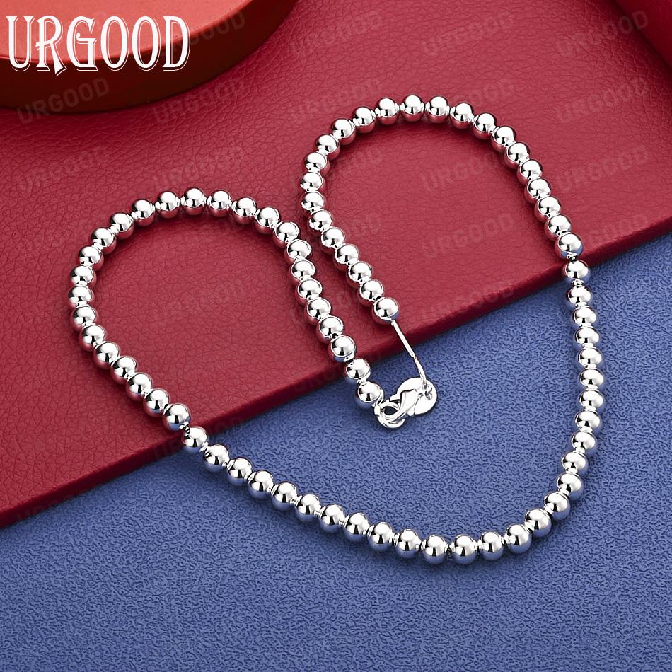925 Sterling Silver Fashion Beaded Necklace - Banquet Gift Jewelry