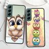 Cute Owl Hearts Lover Christmas Phone For Samsung Galaxy S24 S22 Ultra S21 Plus S20 S23 FE Case S10 S10E S9 S8 S7 Edge Cover Sil