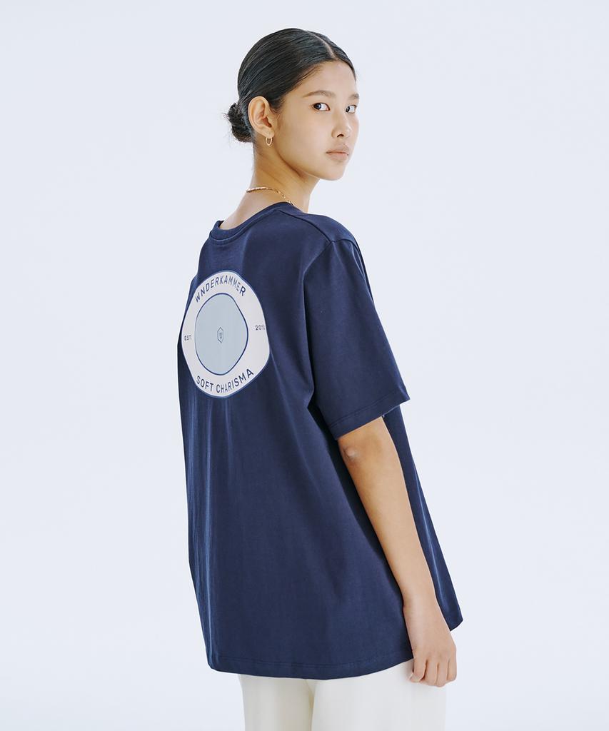 WNDERKAMMER Round Graphic T_Navy