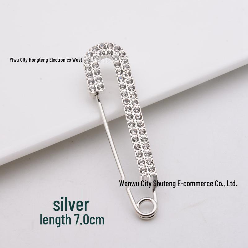Luxurious Pearl & Rhinestone Alloy Brooch: High-End Fashion Accessory for Sweaters, Scarves, and Waist-Cinching.