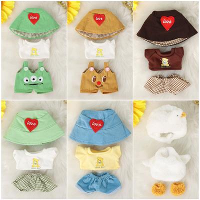 Para ropa de muñecas Labubu, ropa de moda, sudaderas con capucha, ropa de muñecas, sudaderas con capucha a juego de colores, accesorios para muñecas, linda decoración, pequeños paños