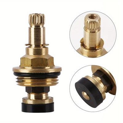 1PC Slow Opening Spool Faucet Hot and Cold Water Spool G1/2 Kitchen Sink Mixer Tap Stream Sprayer Head Yellow Mixer Tap