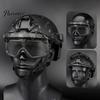 Tactical Goggles with Helmet Attachment Anti Fog Anti-Scratch Lens Glasses 2 Impact-resistant Modes Safety for Airsoft Paintball Hunting Hiking