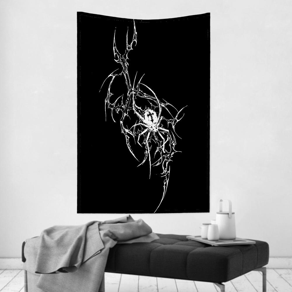 Sigilcore Spider Tattoo Dark Goth Tapestry Room Decor Wall Cloth Party Hanging Background Room Decor Baby Room
