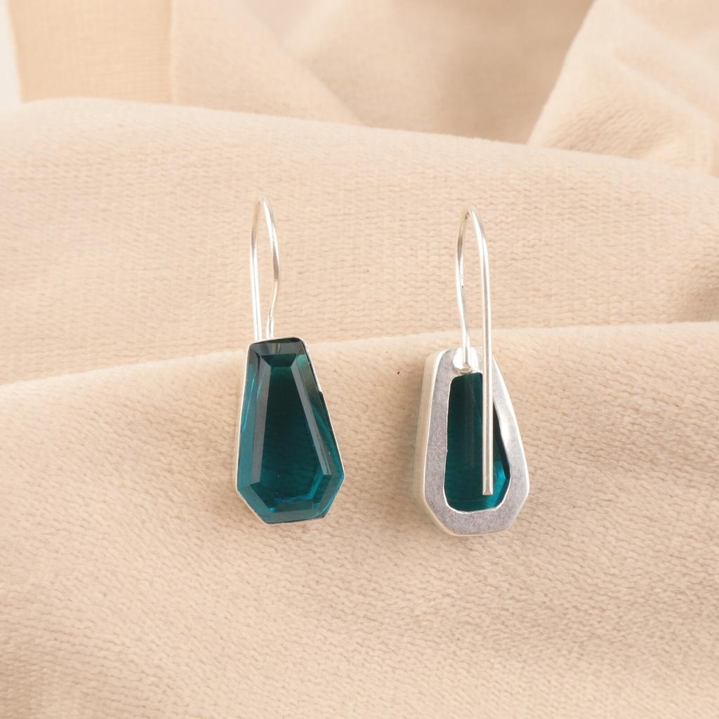 Apatite Gemstone 925 Sterling Silver Jewelry Handmade Drop/Dangle Earrings 1.26" EE-138-10