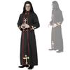 Spooky Black Halloween Priest Costume Robe For Men And Women Cosplay Theater Events