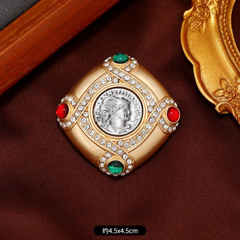 

Винтажная придворная брошь-сокровище античного цвета, барочная личность, жемчужная эмалевая булавка, аксессуары для значка на костюм, женские