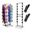 Metal Food Holder Rack With 48 Clamps 3 Layer Design Durable Carbon Steel Storage Unit For Retail Store Household Cooking Area Use