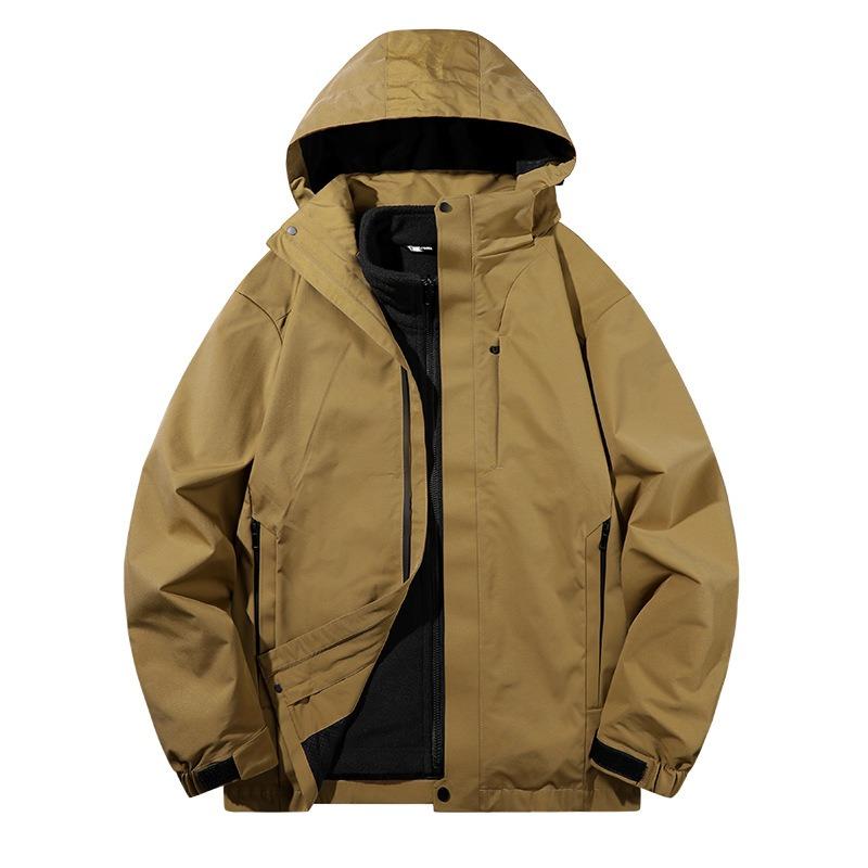 3-In-1 Jacket Men's Autumn and Winter Outdoor Travel Waterproof and Warm Mountaineering Jacket