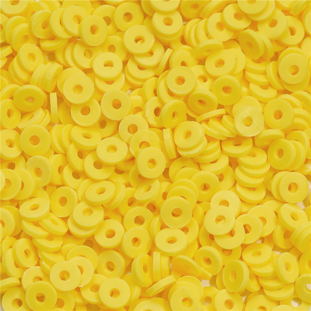 350pcs 6mm Flat Round Polymer Clay Beads Loose Spacer Beads for Jewelry Making DIY Needlework Bracelet Necklace Accessories