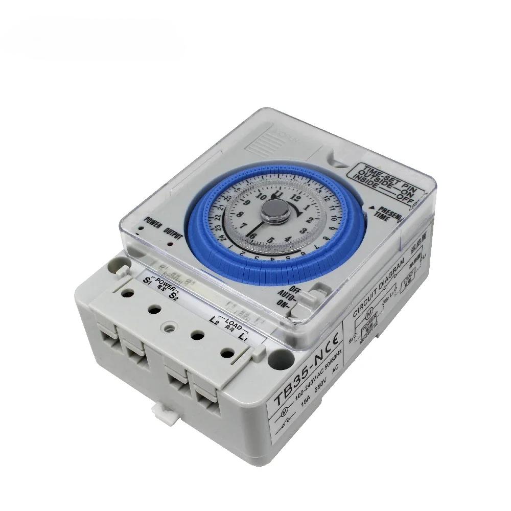 100-240V 15A Din Rail Water Heater Programmable Timer Switch Time Controller Mechanical Timer Switch